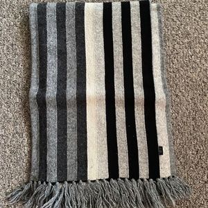 Express Grey/White/Black Striped Scarf